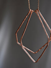 Load image into Gallery viewer, Geometric Copper Long Necklace ✴︎Herkimer✴︎L✴︎
