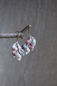 pink fabric earrings canada