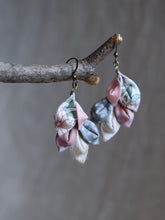 Load image into Gallery viewer, pink fabric earrings
