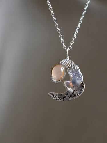silver bird necklace