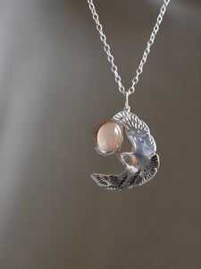 silver bird necklace