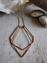 Load image into Gallery viewer, geometric copper necklace
