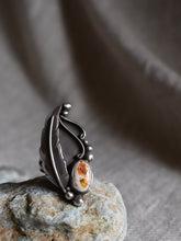 Load image into Gallery viewer, Fire Opal &amp; Feather Ring
