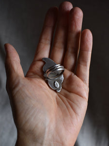 Fire Opal & Feather Ring