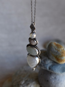 stacking gemstone necklace