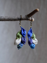 Load image into Gallery viewer, blue and purple earrings
