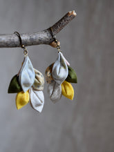 Load image into Gallery viewer, yellow and white textile jewelry
