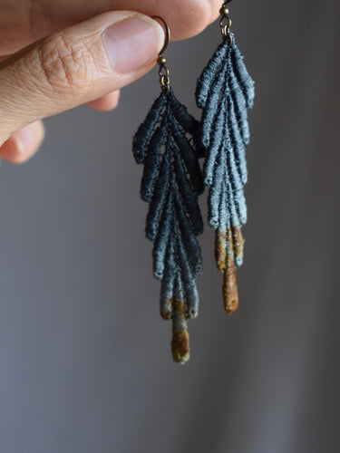 rustic blue earrings