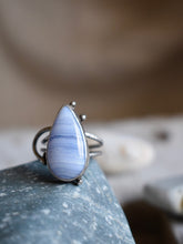 Load image into Gallery viewer, Dew Drop Ring ✴︎Drop Shape Blue Lace Agate✴︎
