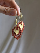 Load image into Gallery viewer, orange brick colour earrings
