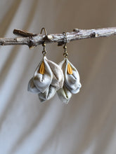 Load image into Gallery viewer, yellow and grey earrings
