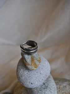 Textured Feather ring