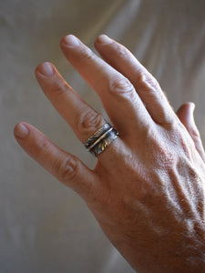 Textured Feather ring