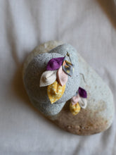 Load image into Gallery viewer, purple and yellow earrings
