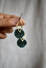 Load image into Gallery viewer, Tayan // Lace Earrings ✴︎Forest Green ✴︎
