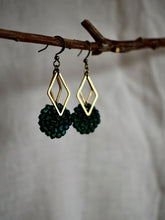 Load image into Gallery viewer, Tayan // Lace Earrings ✴︎Forest Green ✴︎
