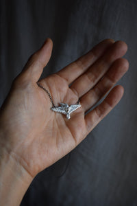 Hummingbird Necklace -14k gold heart-