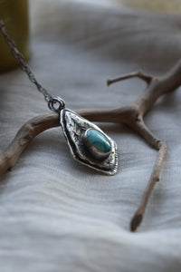 Forest Necklace -white water turquoise-