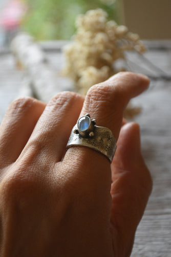 Rainbow Moonstone Ring