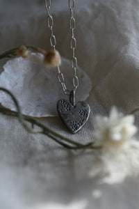 handcrafted silver heart pendant necklace Canada