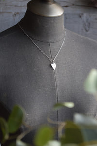 handcrafted silver heart pendant necklace for sale Canada