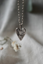 Load image into Gallery viewer, Lily of the valley hand engraved silver necklace for sale Canada
