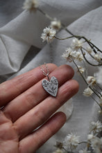 Load image into Gallery viewer, sweet silver heart pendant, handcrafted, Canada
