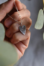 Load image into Gallery viewer, Lily of the valley engraved silver heart pendant necklace Canada
