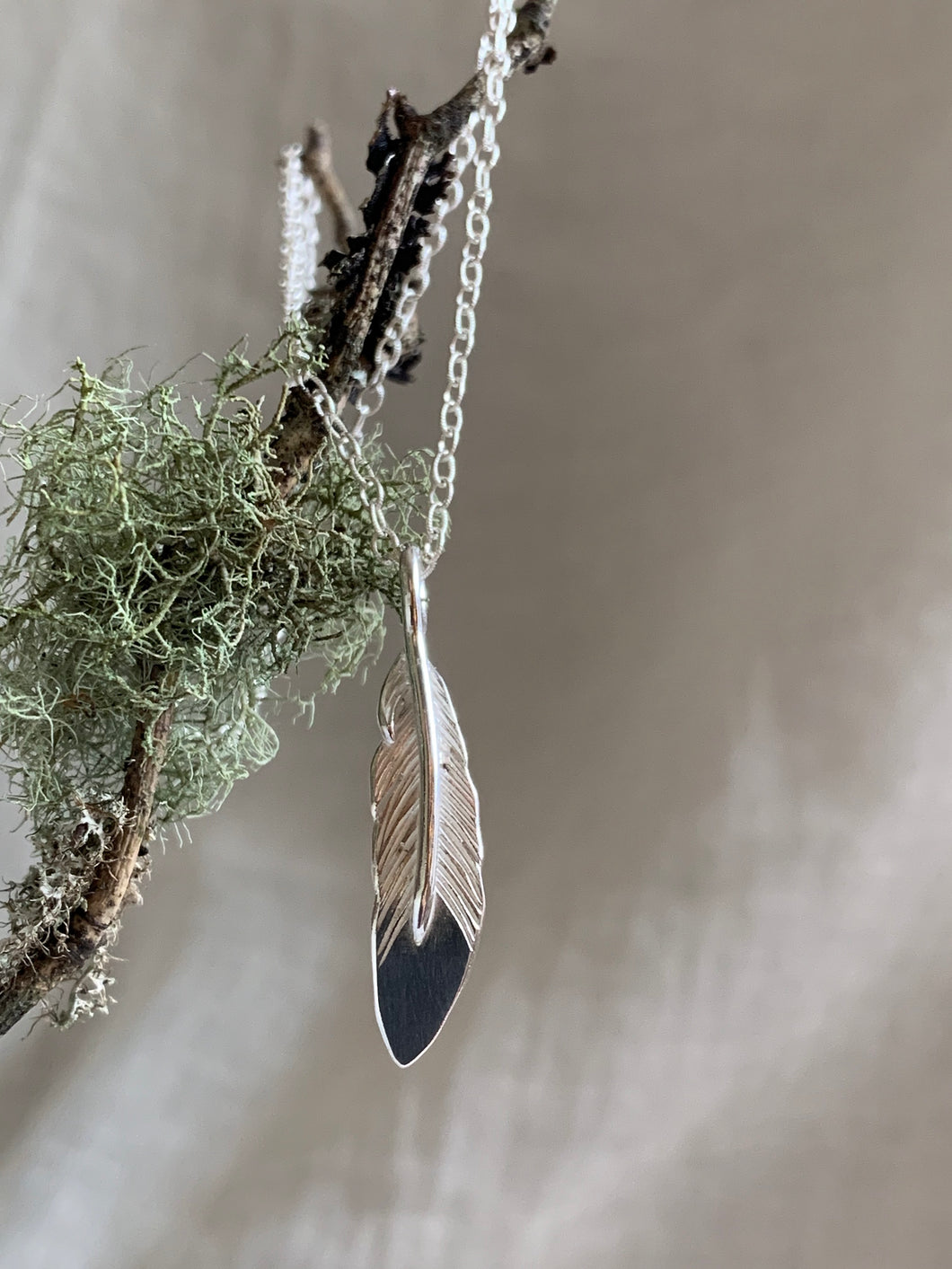 silver feather necklace canada