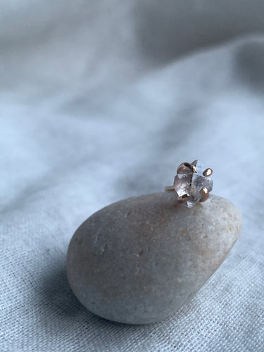 herkimer diamond gold filled stud earring