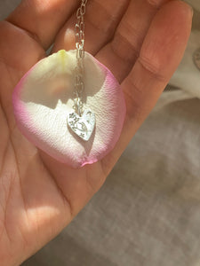 hand engraved heart pendant for valentine gift