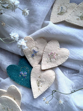 Load image into Gallery viewer, Silver Heart Necklace -Lily of the valley + Hummingbird - 320
