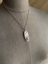 Load image into Gallery viewer, crescent moon and labradorite necklace

