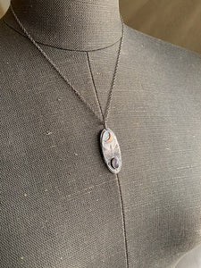 crescent moon and labradorite necklace