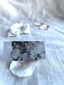 Solitaire Pebble Stud Earrings -12 different styles-