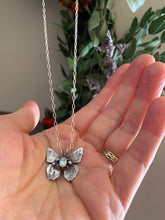 Load image into Gallery viewer, West Coast Nature -Butterfly Necklace- Rainbow Moonstone
