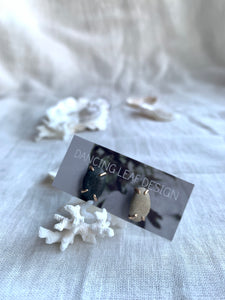 Solitaire Pebble Stud Earrings -12 different styles-