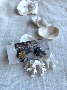 Solitaire Pebble Stud Earrings -12 different styles-