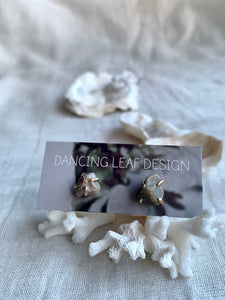 Solitaire Pebble Stud Earrings -12 different styles-