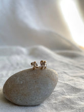 Load image into Gallery viewer, Herkimer Diamond Stud Earrings -Gold Filled -
