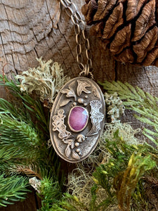 Forest Treasures -Wild Flowers & Pink Sapphire-