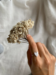 silver heart ring