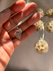 hand-crafted silver heart necklace