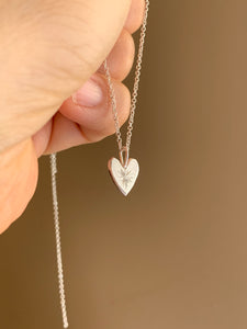 hand engraved heat pendant necklace