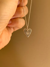 Load image into Gallery viewer, silver heart necklace
