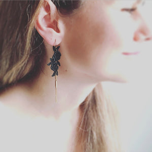 Twin Rose // Lace Earrings ✴︎ Fuchsia ✴︎