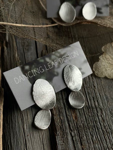 Rustic silver earrings