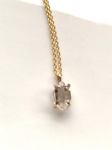 Herkimer Diamond Solitaire Pendant - F -