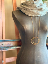 Load image into Gallery viewer, Geometric Brass Long Necklace ✴︎Sphere✴︎L✴︎

