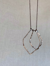 Load image into Gallery viewer, Geometric Silver Long Necklace ✴︎Crystal Cluster✴︎L✴︎
